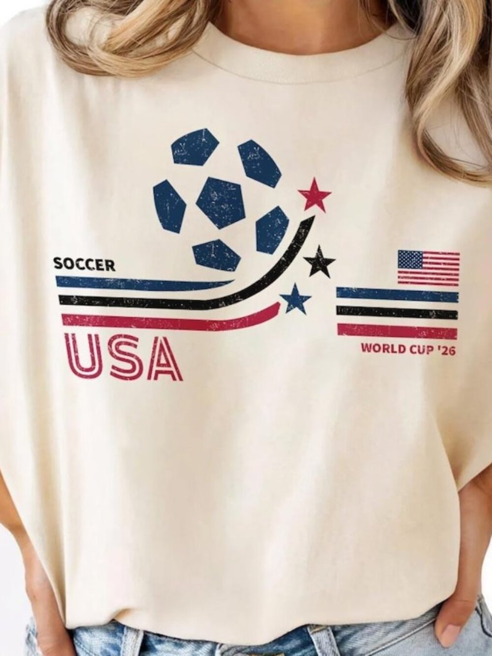 USA Soccer World Cup 2026 Tee – Retro Comfort Colors Shirt, Fan Gift for Fathers